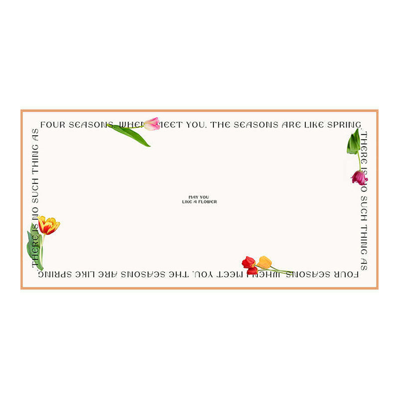 2design flower logo square table mat