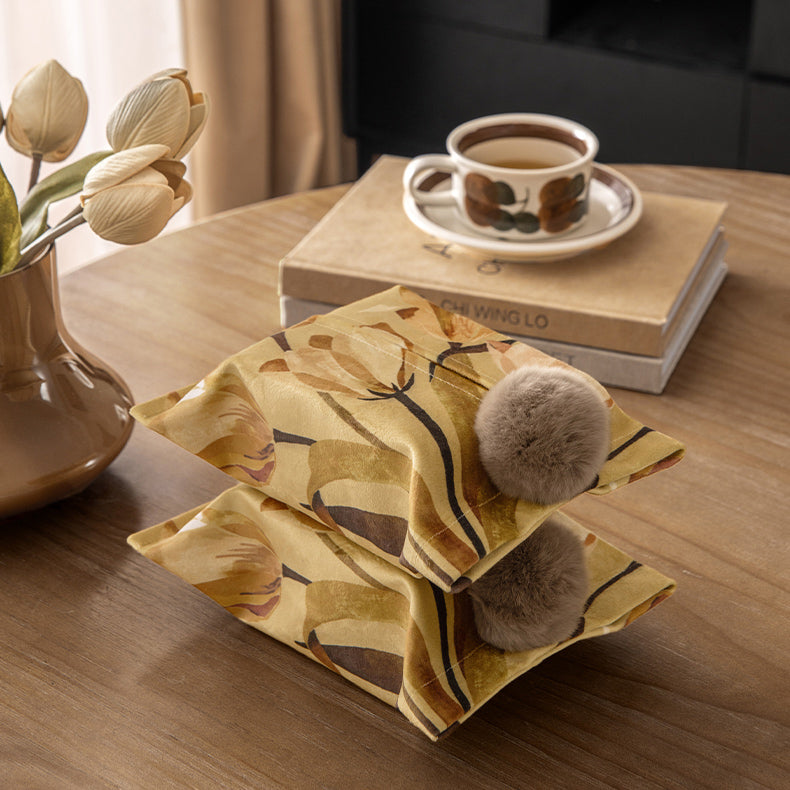 art mustard tulip tissue case