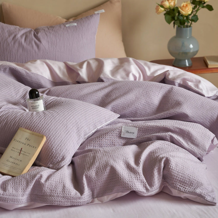 8color waffle logo tag bedlinen set