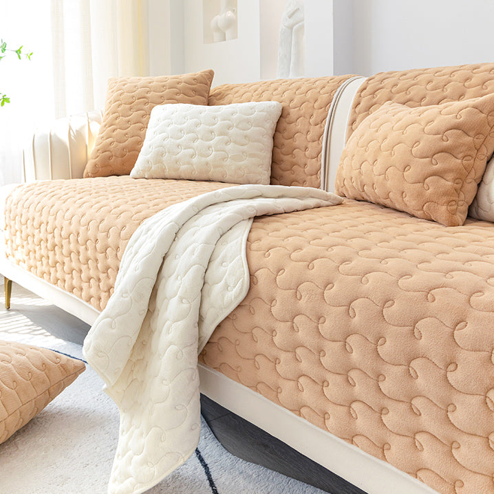 5color pastel velvet sofa cover