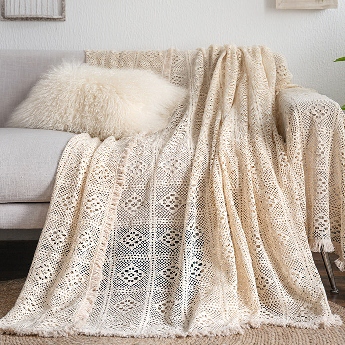 white lace net sofa cover