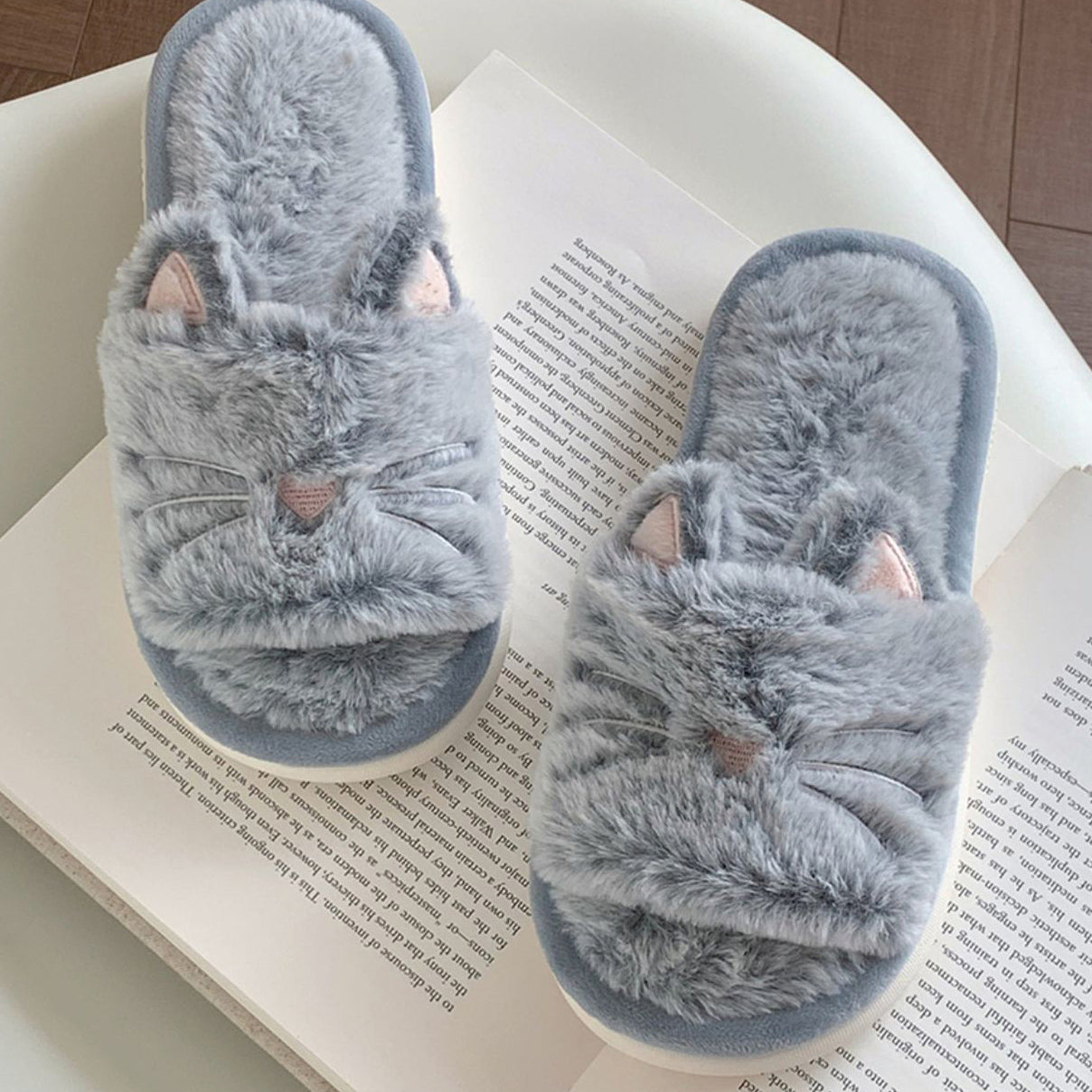 3color fur cat roomshoes