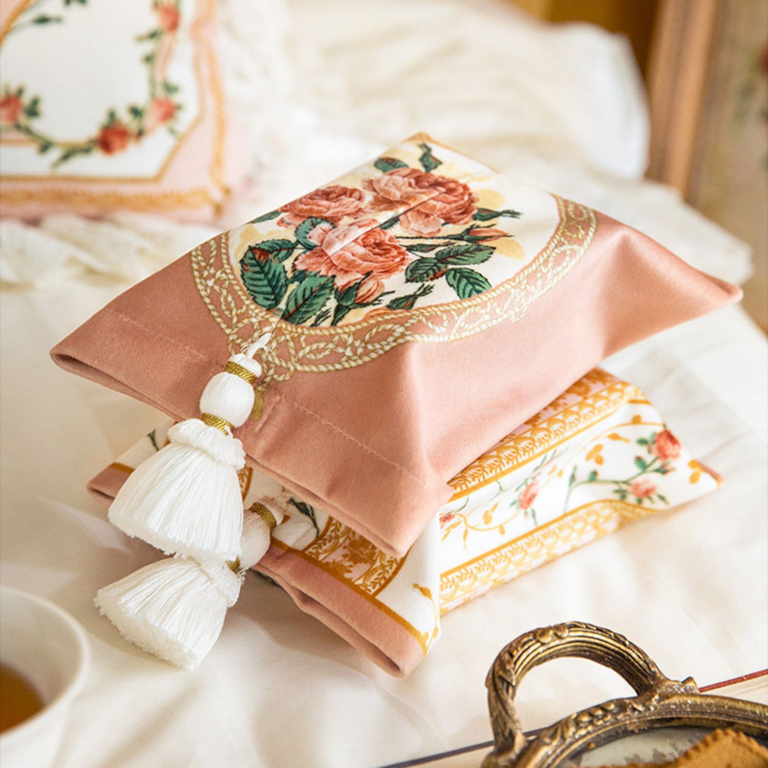 2design retro rose garden tissue case
