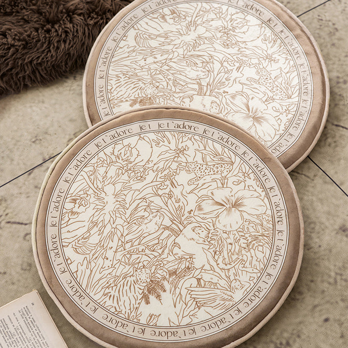 meilleure nature brown round cushion