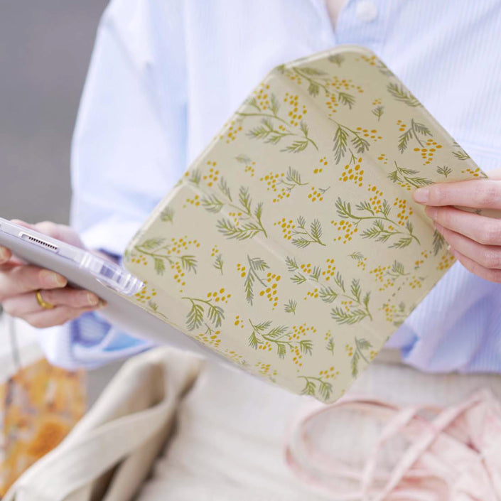 yellow mimosa iPad case