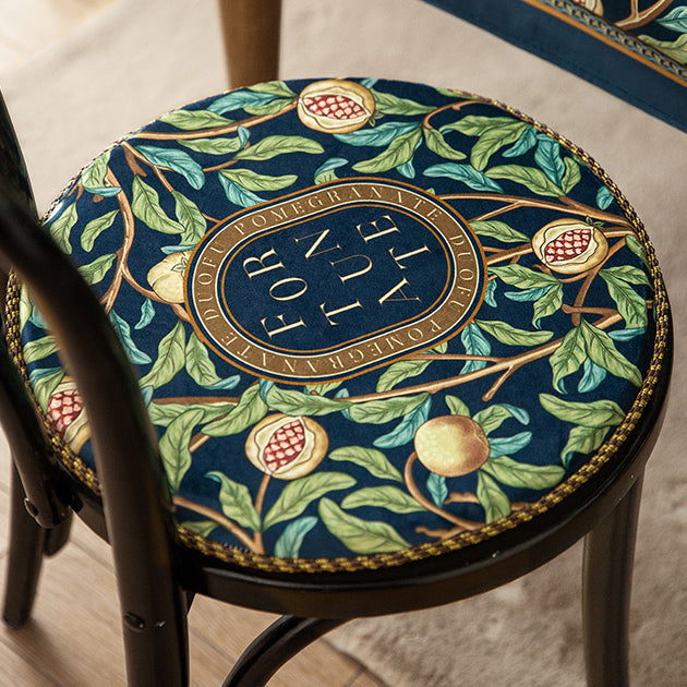 american retro pomegranate round cushion