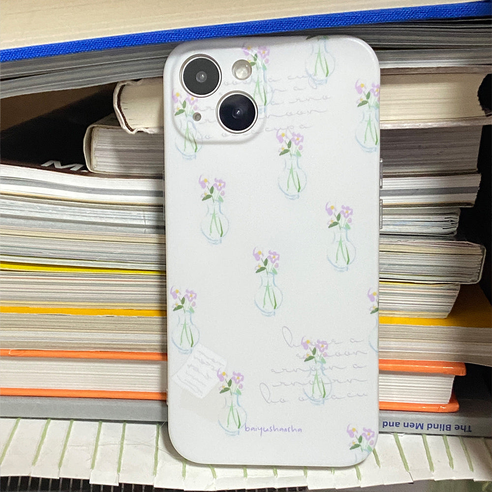 flower vase white iPhonecase
