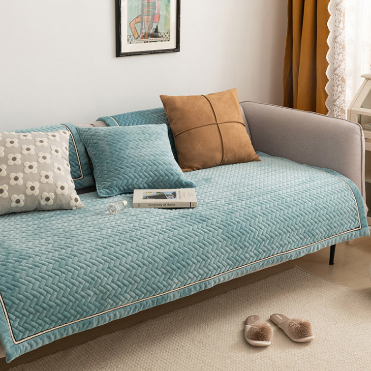 3color classic knit sofa cover