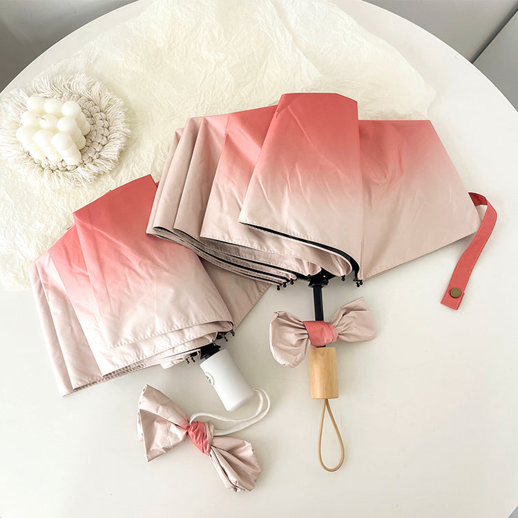 3color gradation color folding uv parasol