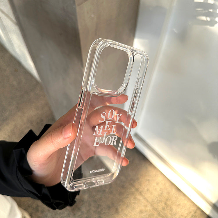 clear logo iPhone case