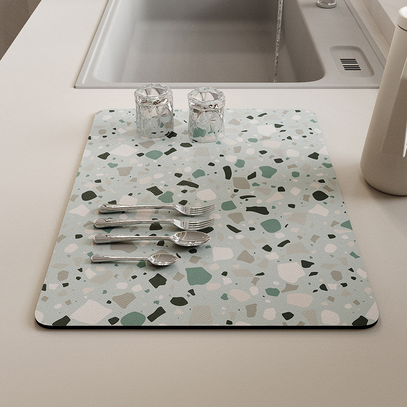 5color stone pattern sink mat