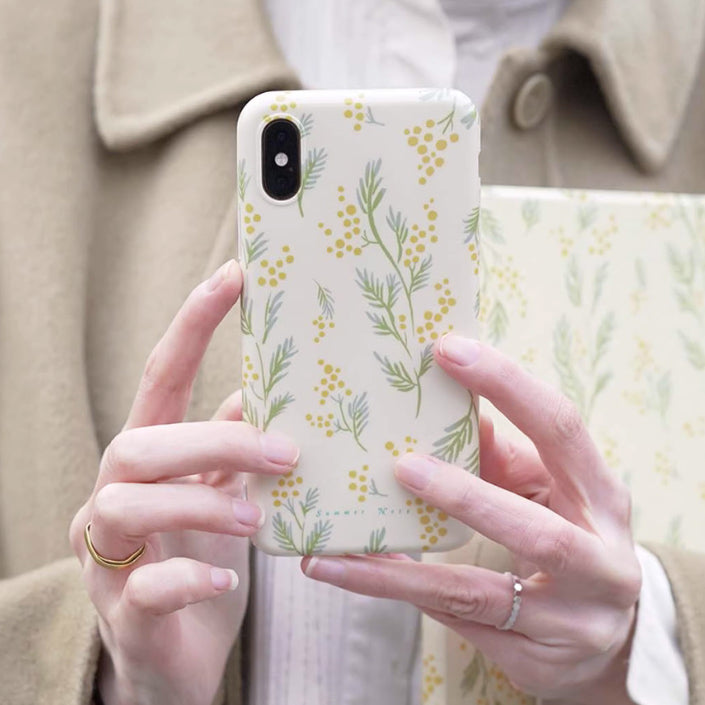 yellow mimosa iPhone case