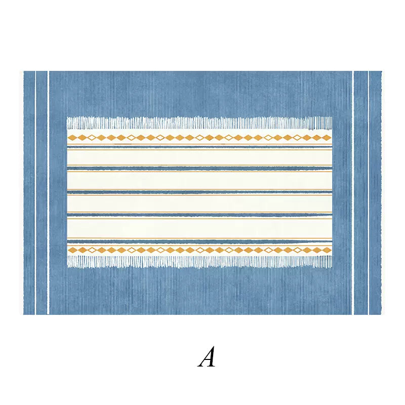 8design blue & green square carpet