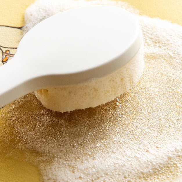 art mustard tulip bath mat