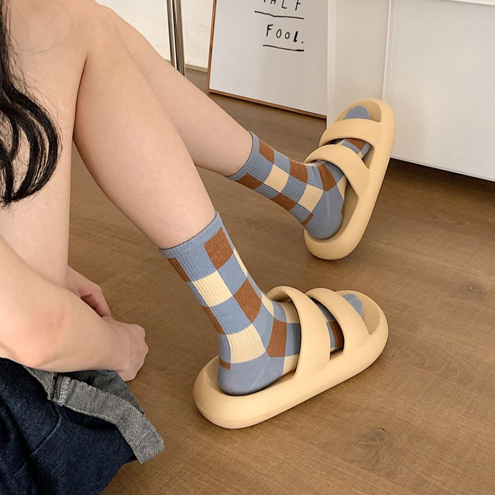 3color double rubber roomshoes