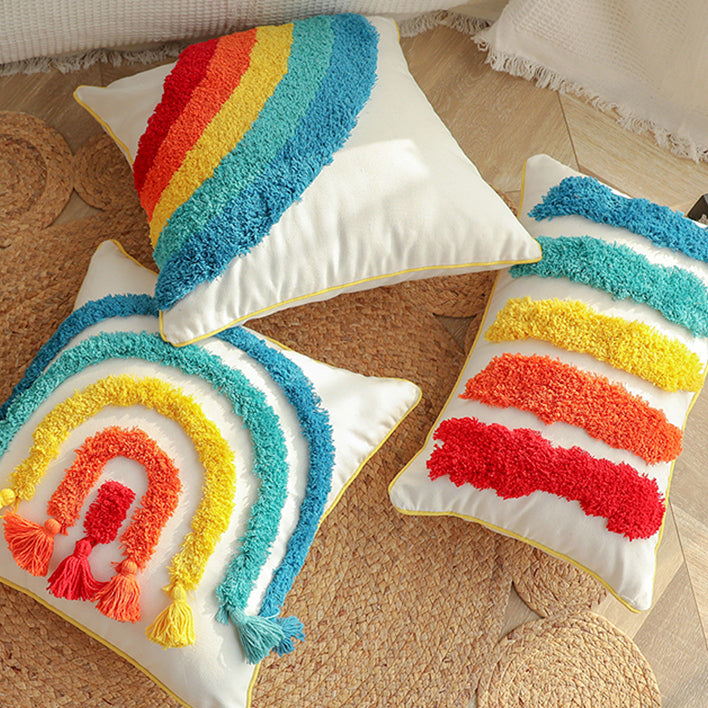 6design colorful rainbow cushion