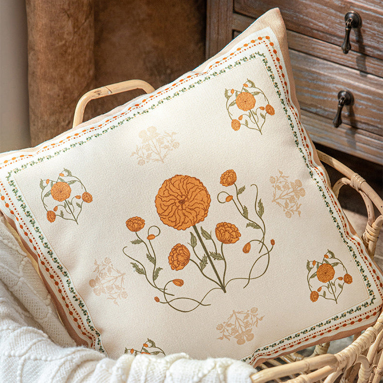 orange margarita square cushion