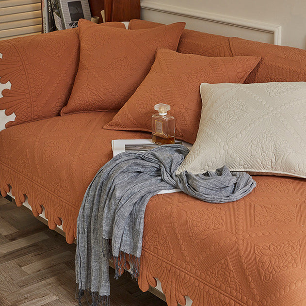 3color diamond flower stitch sofa cover