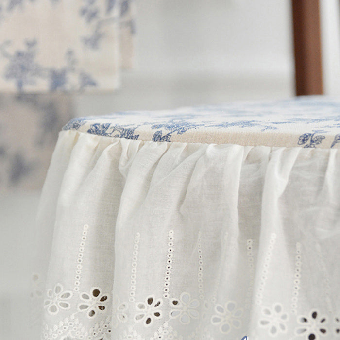 blue flower chair cover