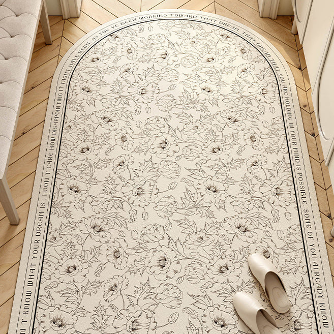monotone dream simple flower big door mat