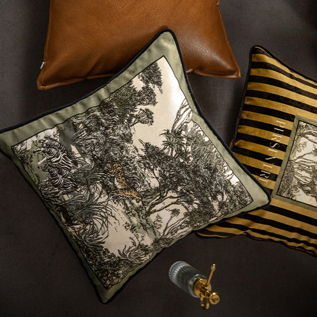 3design green persevere logo cushion