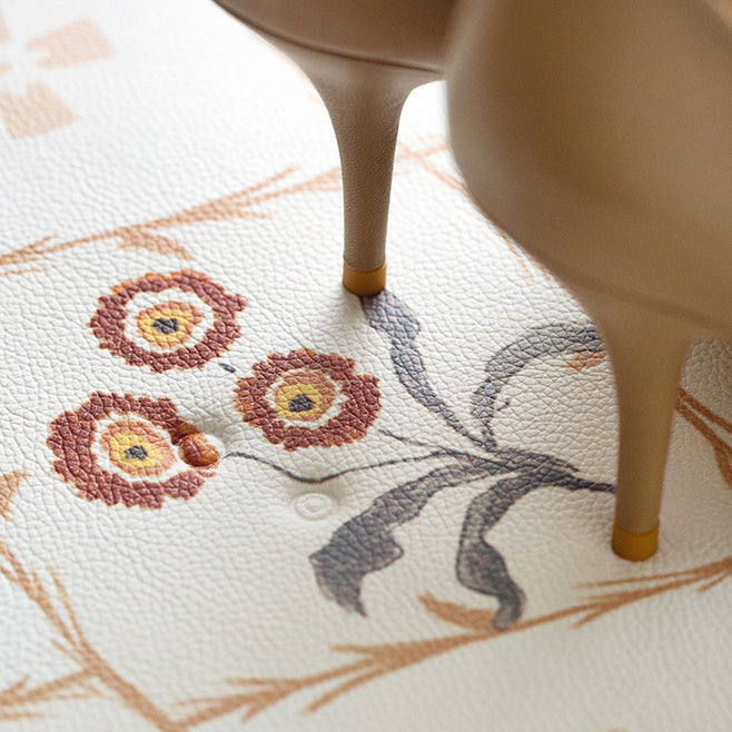 pink tuilp everthing door mat