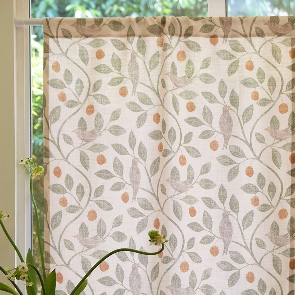 fresh orange curtain