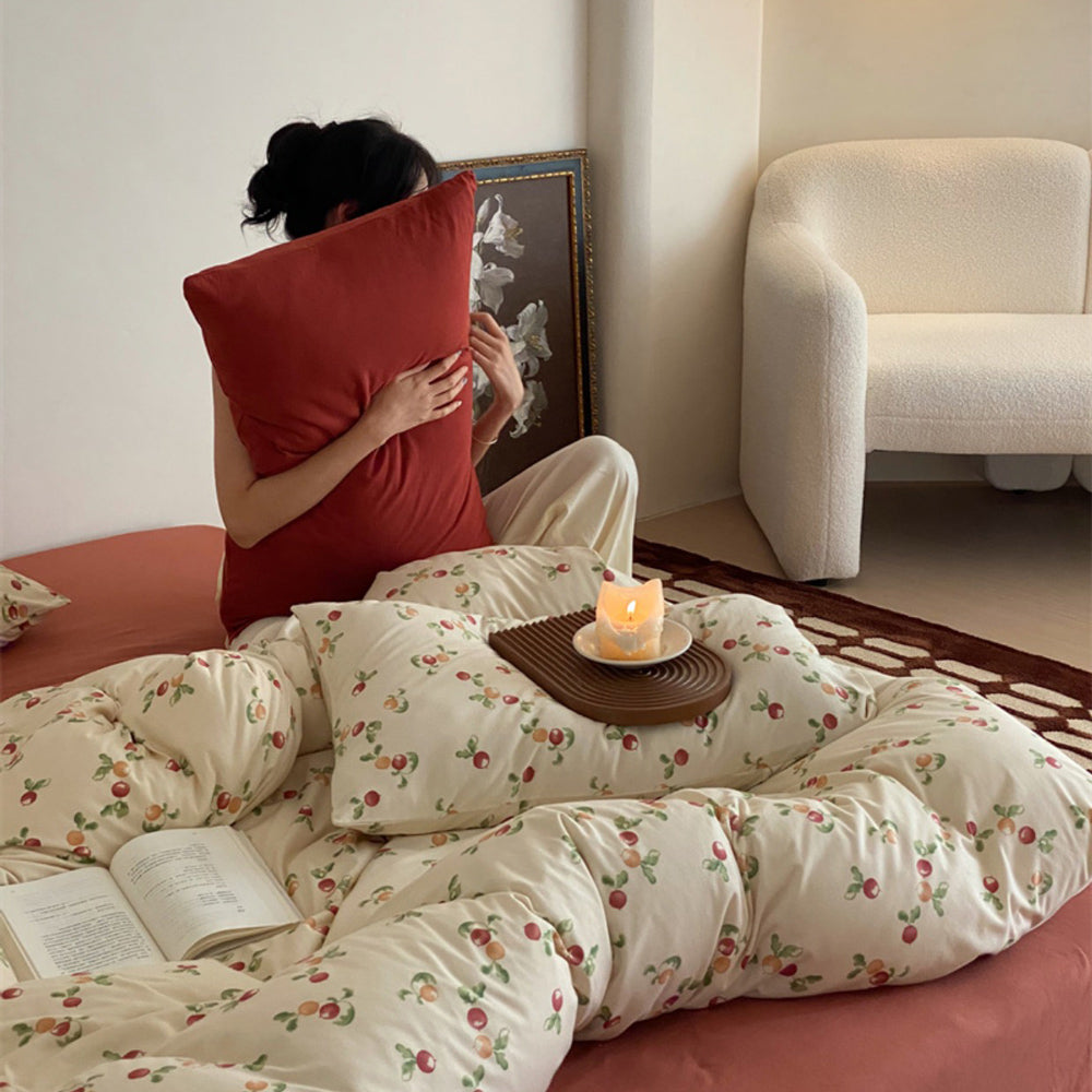 4design natural print bedlinen set