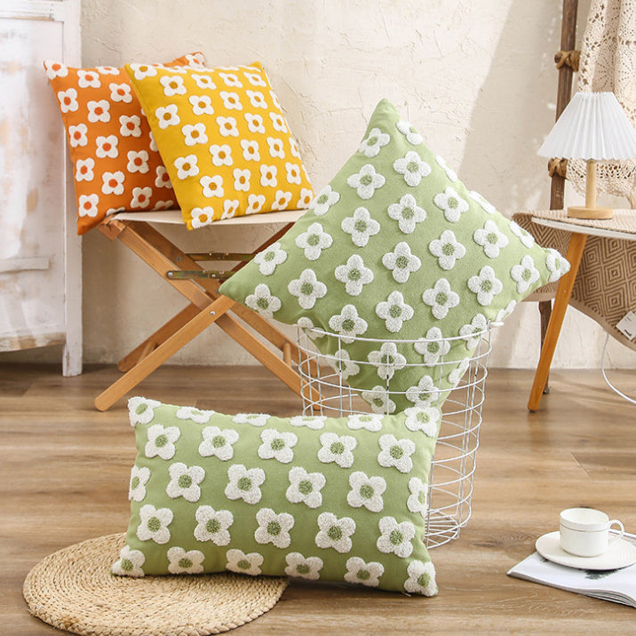 6color boa flower cushion