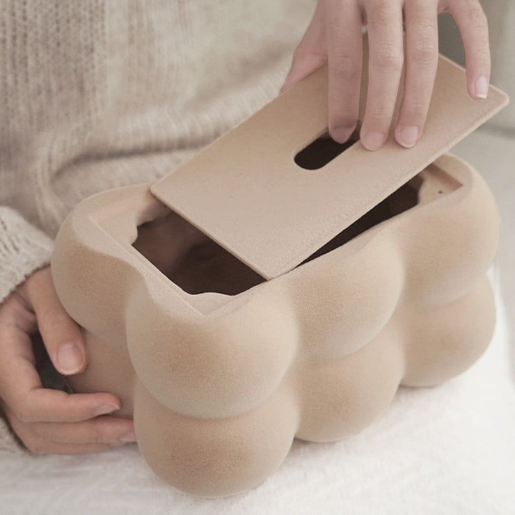 3color furry cloud tissue case