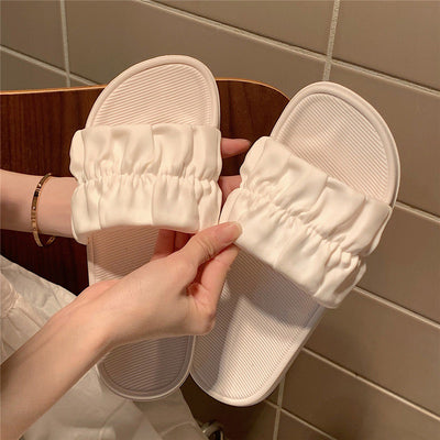 3color gather rubber roomshoes
