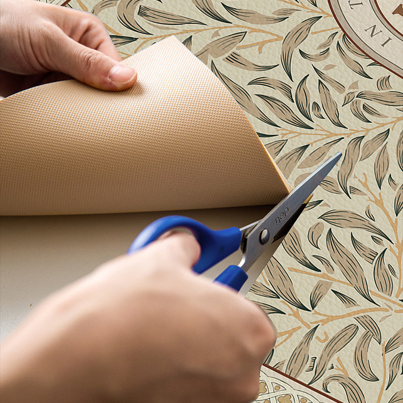 leaves art logo door mat