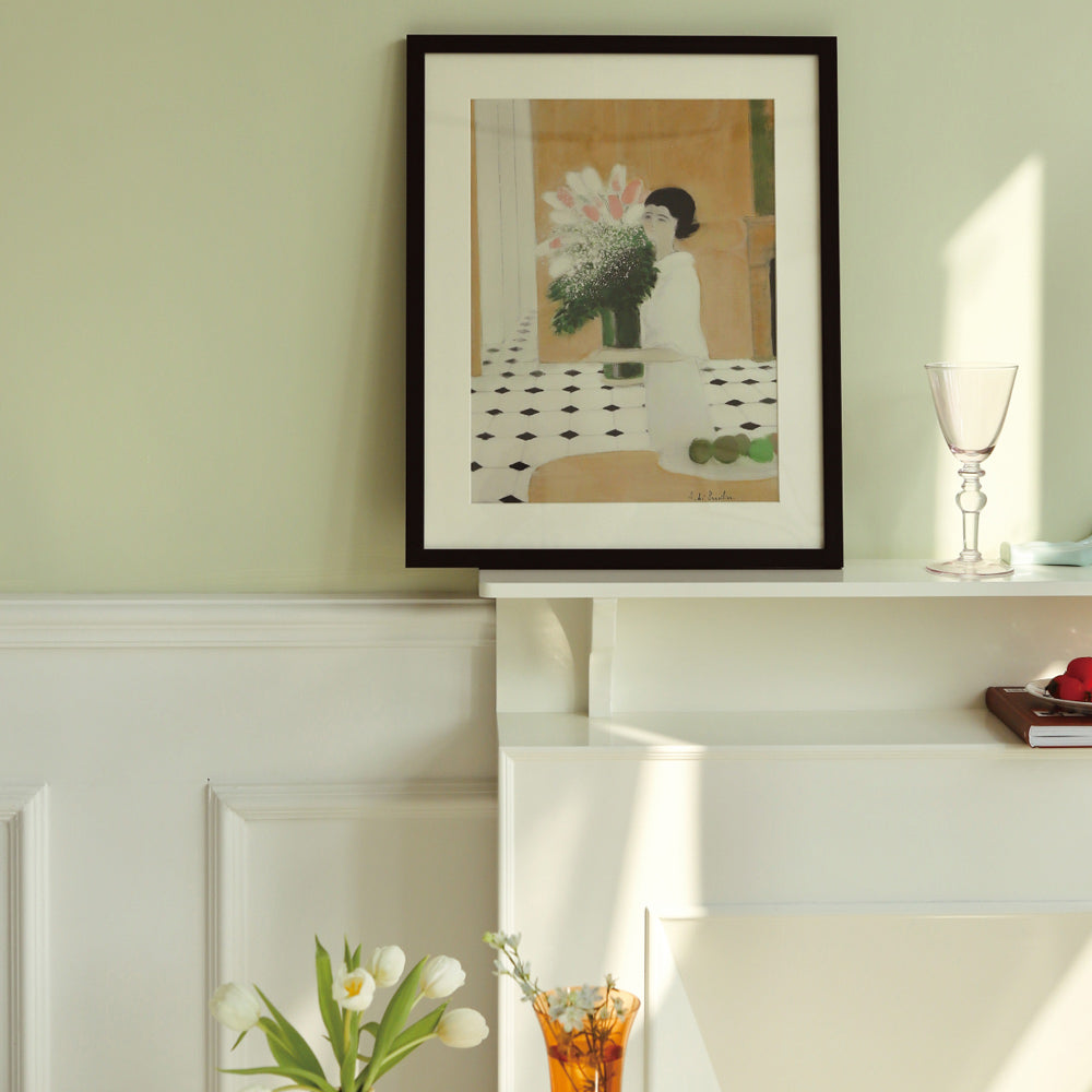 french girl poster & frame SET