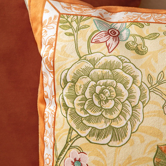 bright floral 2way quilt cushion