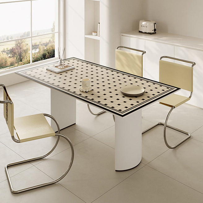 2design brown retro tile square table mat