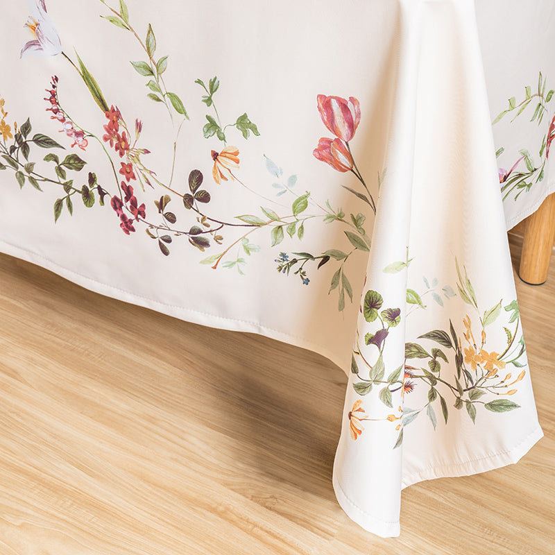botanical flower table cover