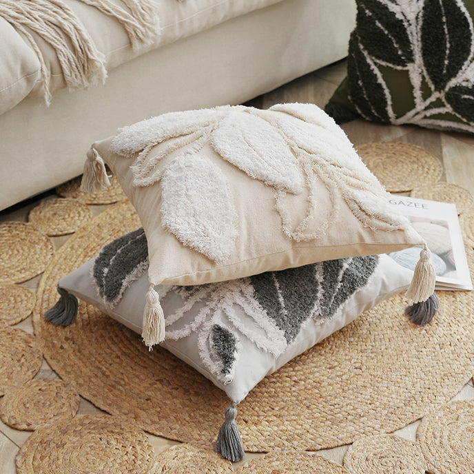 3color boa leaf cushion