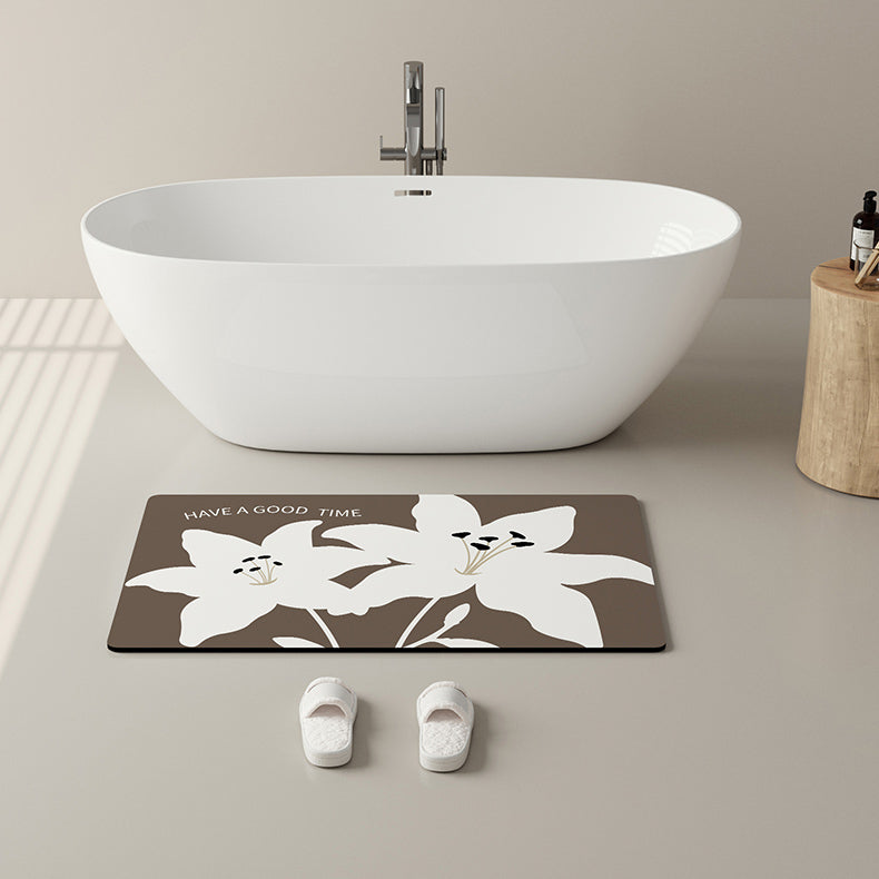 4color lily bath mat