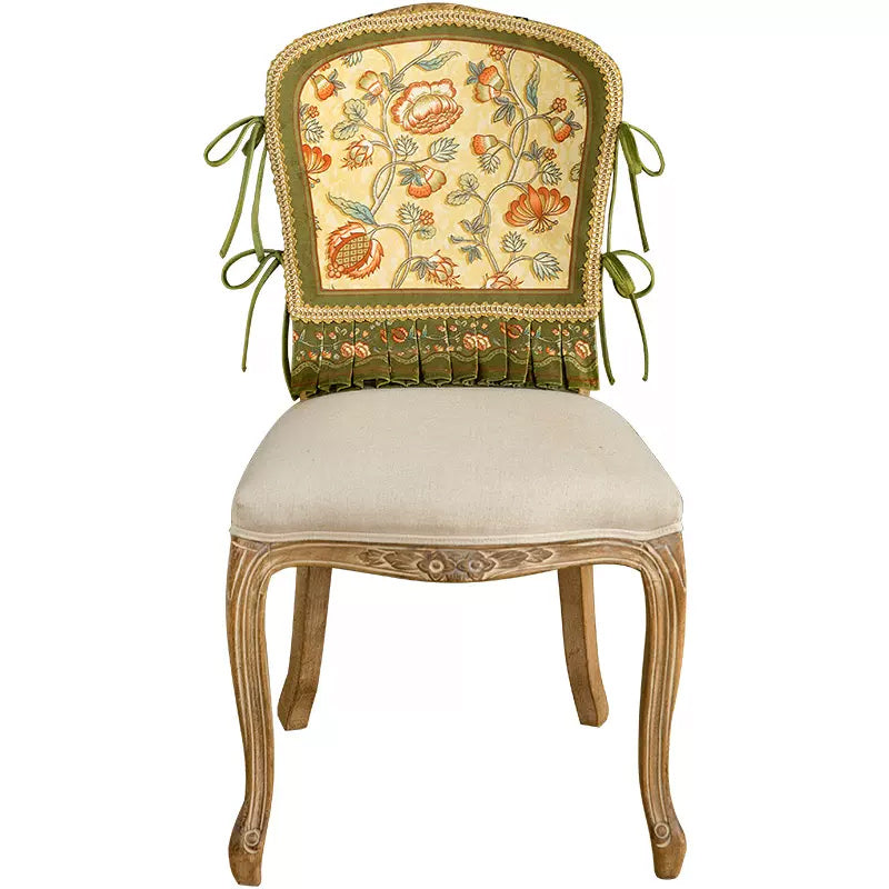 green retro flower chair cover & cushion
