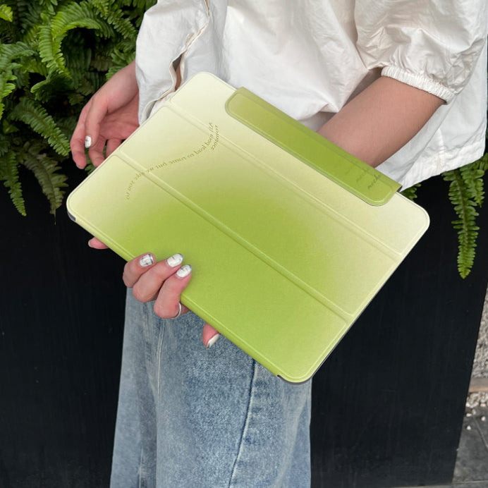 gradation green iPad case