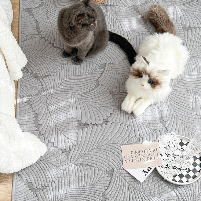 6color leaf stitch floor mat