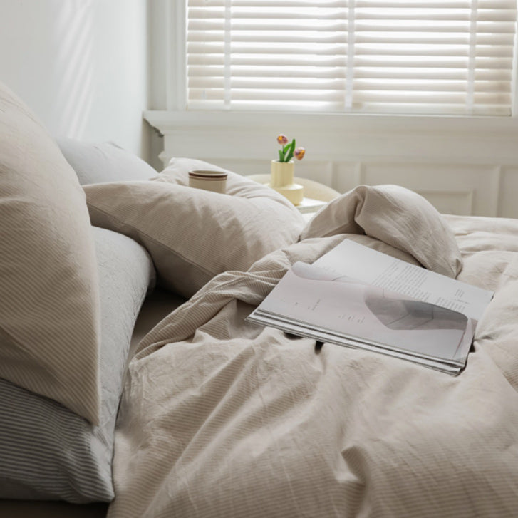 8color pale stripe bedlinen set