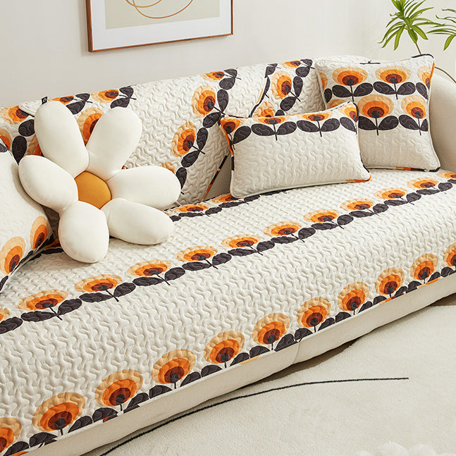 4design retro girly flower sofa cover