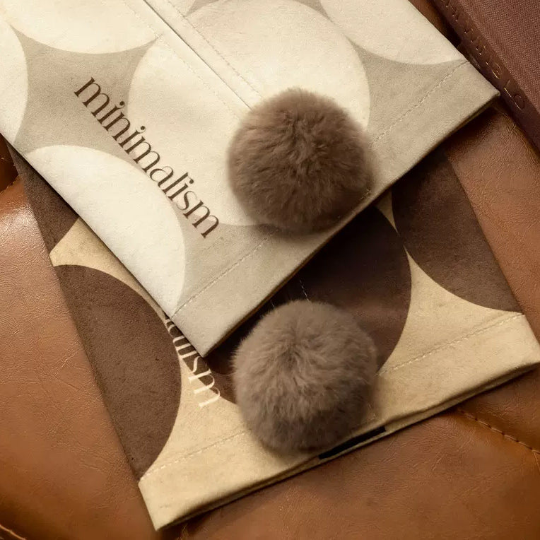 brown circle minimalism tissue case