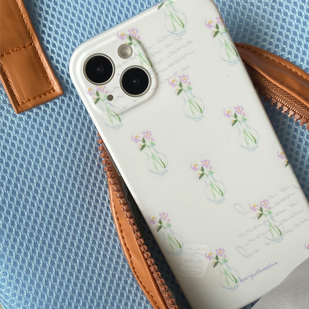 flower vase white iPhonecase