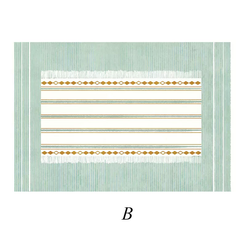 8design blue & green square carpet