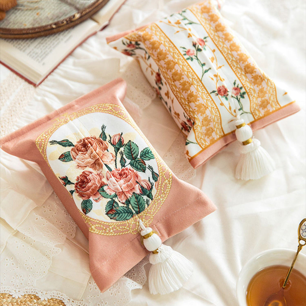 2design retro rose garden tissue case