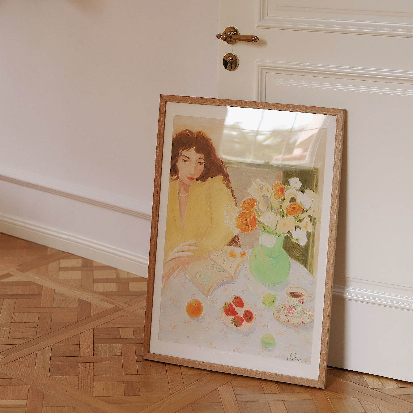 spring afternoon art poster & frame SET