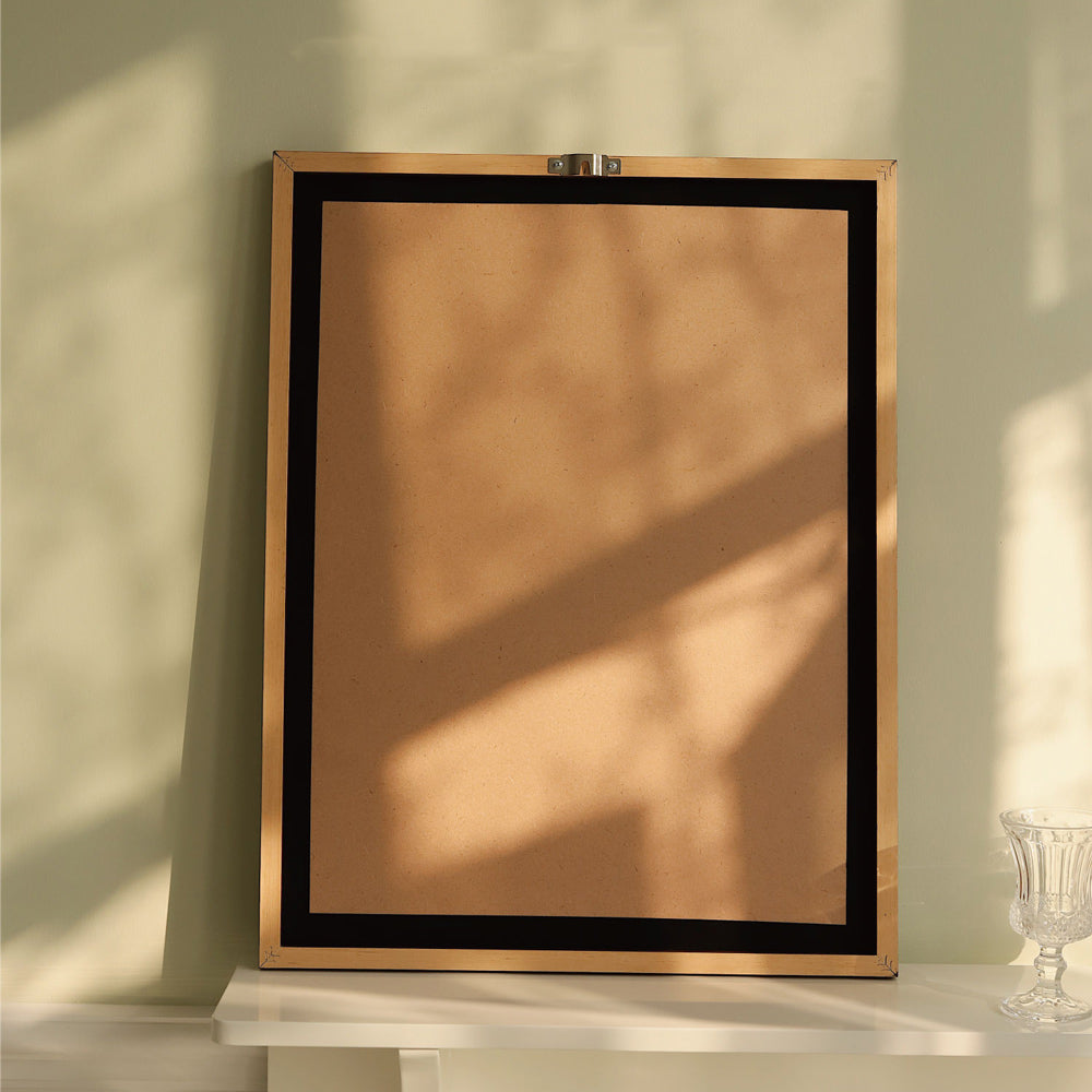 retro girl poster & frame SET