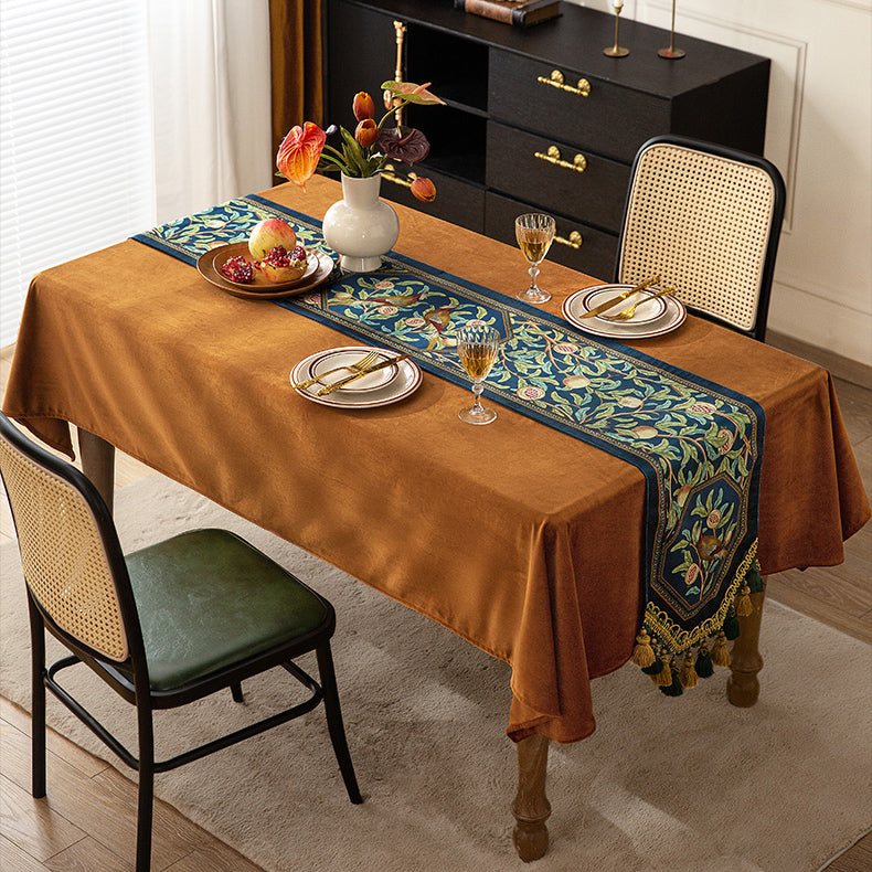 american retro pomegranate table runner